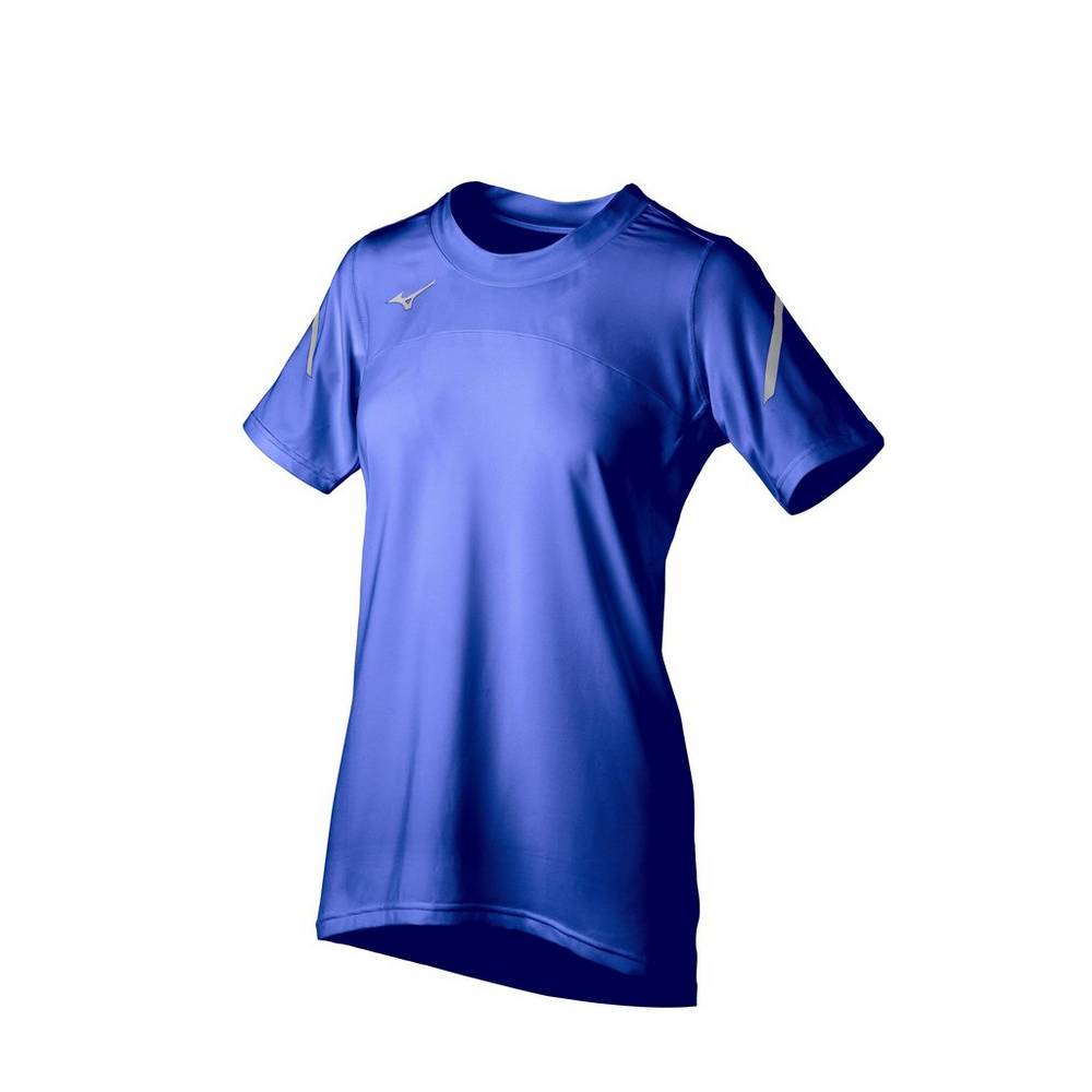 Mizuno Techno VII Short Sleeve - Bayan Forma - Kraliyet Mavisi Türkiye (ZNGAQX-740)